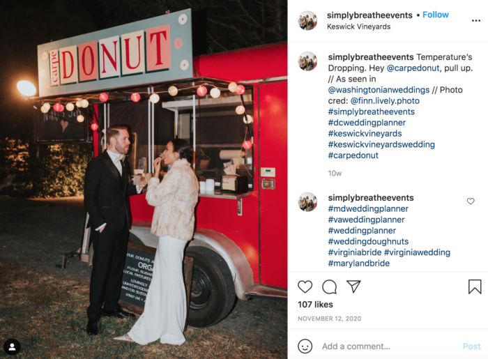 donut themed wedding food truck