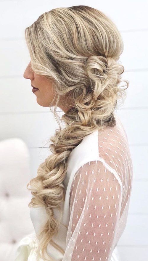 side braid wedding hairstyle