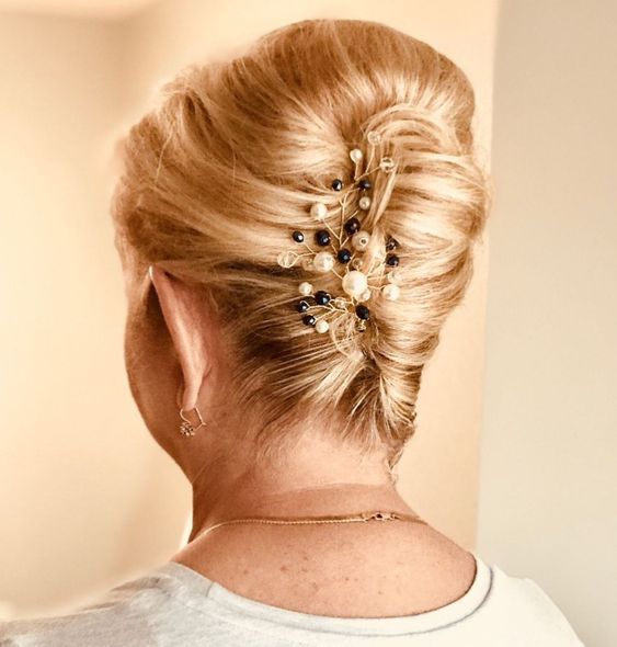 French Roll wedding hairstyle