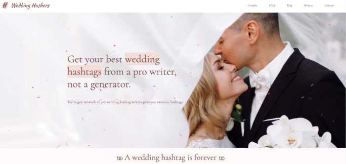 wedding hashers homepage