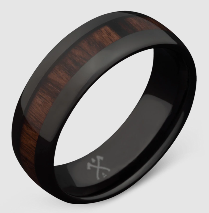 black plated tungsten band