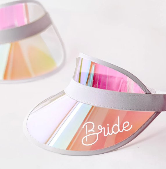 personalized bride visor 