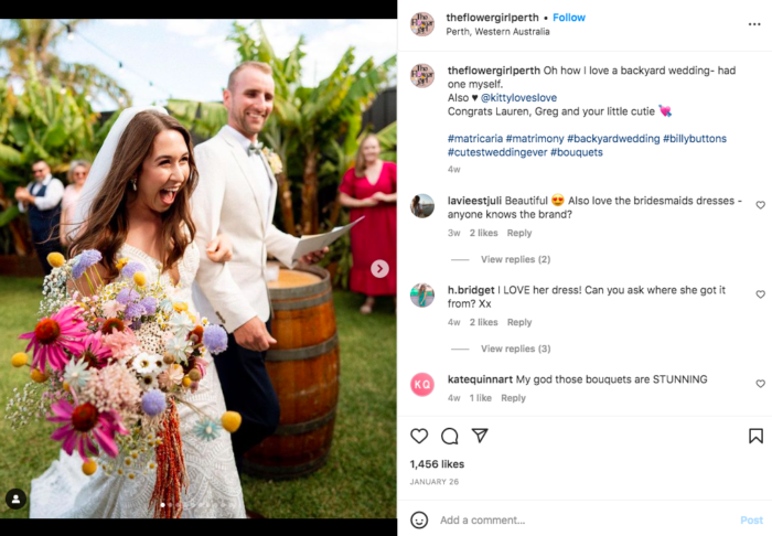 screenshot of backyard wedding