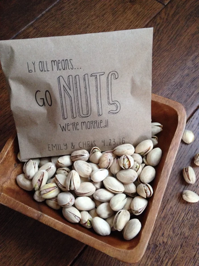 bag of nuts wedding favors