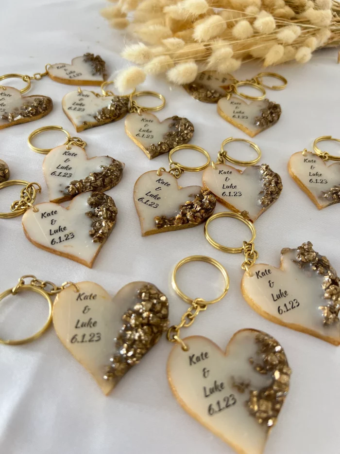 personalized key chain as wedding favors